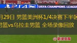 08月29日 男篮美洲杯1/4决赛下半区 美国男篮vs乌拉圭男篮 全场录像回放