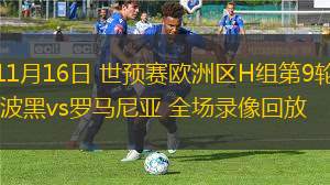 11月16日 世预赛欧洲区H组第9轮 波黑vs罗马尼亚 全场录像回放