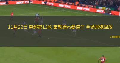11月22日 英超第12轮 富勒姆vs桑德兰 全场录像回放